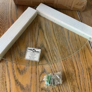 VIDAXL corner glass shelf 9 3/4”x9 3/4”/1/4” thick